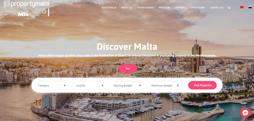 Property Malta website real estate