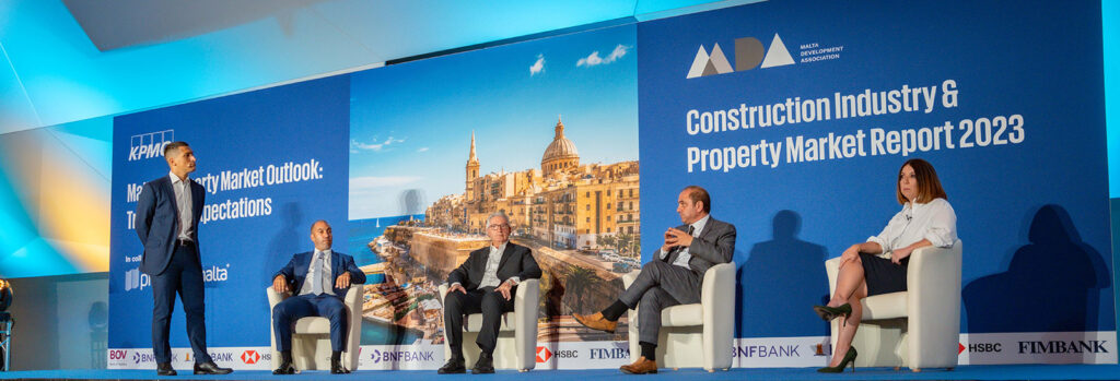 Pio Vassallo (Group CEO, Vassallo Group), Ray Demicoli (Principal Architect, DeMicoli & Associates), Michael Stivala (President, Malta Development Association), Melissa Grima (Senior Manager, Advisory, KPMG)